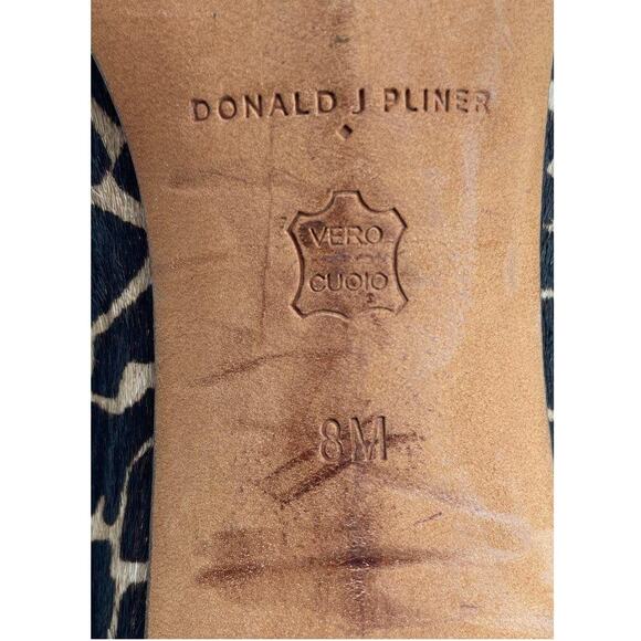 Vintage Women's Donald J Pliner Giraffe Print Calf Hair Block Heel Pump Size 8 - Picture 7 of 7